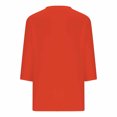thumbnail image 5 of HKEJIAOI T-Shirts à Manches 3/4 pour Femmes Col Ras du Cou Imprimé Floral Hauts d'Été TTG, 5 of 5