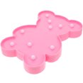 thumbnail image 3 of Shisuyan Pink Bear Shaped LED Night Light for Bedroom Decor with Gentle Glow and PVC Material 6.5 Inches, 3 of 9