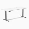 thumbnail image 1 of Desky Bureau de Jeu Assis-Debout Simple - Blanc / 70,9 x 29,5 Pouces / Gris Espace, 1 of 10