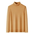 thumbnail image 1 of Pisexur Chandails Hommes Doux et Confortables Chandails d'Automne Hommes Chandail à Manches Longues Col Roulé Tricot Chandail de Base Chaud Chandail Uni Kaki,4TG, 1 of 6