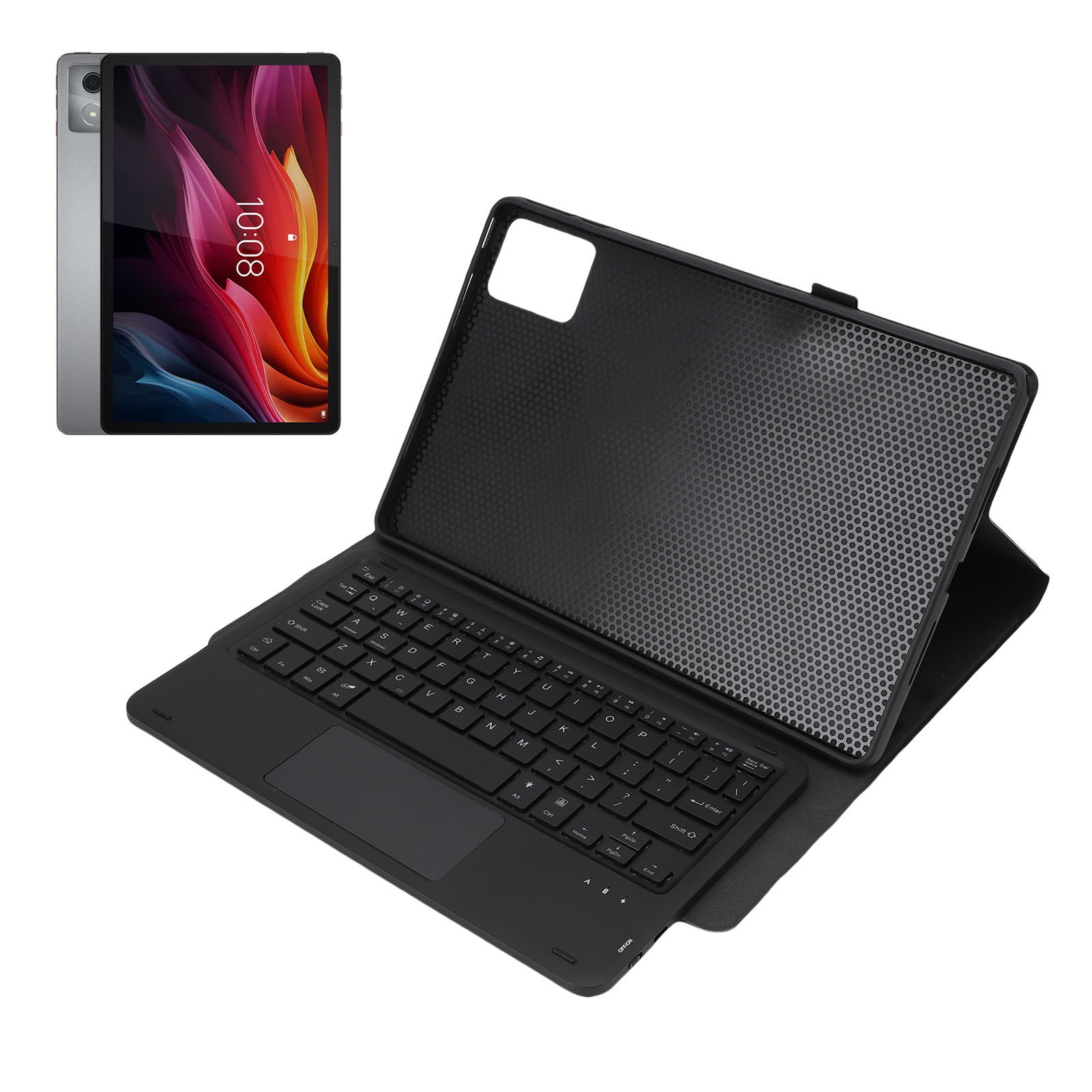 Tablet Keyboard Case, Rechargeable Thin Lightweight Soft TPU 7 Color Backlit Tablet Case with Pen Holder for Tab K11 Plus 11.5 Inch