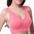 thumbnail image 3 of Womens Racerback Bras Padded Bra Feature V-Neck Soft Bra Style W-454 Red-a XXL, 3 of 4