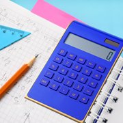 Suncoda Portable Calculator, Battery Calculator 12-Digit Portable Calculator with Large Buttons for Study Business and Office Use