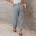 thumbnail image 2 of Birdeem Fashion Women Plus Size Drawstring Casual Solid Elastic Waist Pocket Loose Pants, 2 of 5
