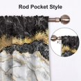 thumbnail image 4 of Marble and Gold Kitchen Curtains Tiers and Valances Set 3 Piece for Windows Creative Texture Kitchen Window Curtains Set,Gold Glitter Marble Valances for Living Room(36" Tiers Set), 4 of 6