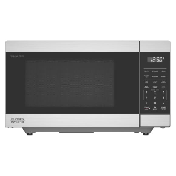 SHARP SMC1174KSC Flatbed Countertop Microwave Oven with Inverter Technology, 1.1 cu. ft., 1100W, Auto Cook, Defrost, Energy Saver Mode, Silent Mode
