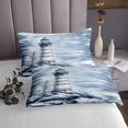 thumbnail image 3 of Erosebridal Lighthouse Coverlet Set Twin, Coastal Scenery Bedding Set, Nautical Ocean Decor 2pcs, 3 of 5