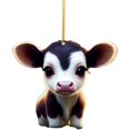 thumbnail image 1 of EGNMCR Fake Flowers, Artificial Flowers Cute Cow Car Pendant Home Tree Decoration Christmas Tree Ornament Home Decor 2PC Cow Pendant, 1 of 1