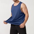 thumbnail image 2 of Yuyuzo Sleeveless Shirts for Men Round Neck Workout Tank Tops Solid Color T Shirts Loose Fitted Tees, 2 of 6