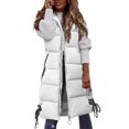 thumbnail image 2 of IMENGL Manteau Décontracté Uni à Capuche, Blanc 3TG, Taille M-4TG, 2 of 4