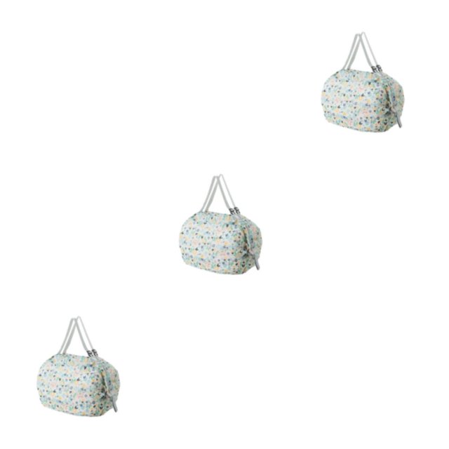 Redempat Foldable Storage Bags For Travel Travel Packing Solution Space-saving Shopping Bag For Travel blue flower 3Set
