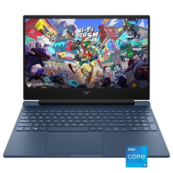 Neuf (Boîte Endommagée) HP Victus Portable de Jeu 15,6 Po FHD (Intel Core i5-12450H, 8 Go de RAM, SSD 512 Go, Windows 11, NVIDIA GeForce RTX 3050) - Bleu Performance (15-fa0033dx)
