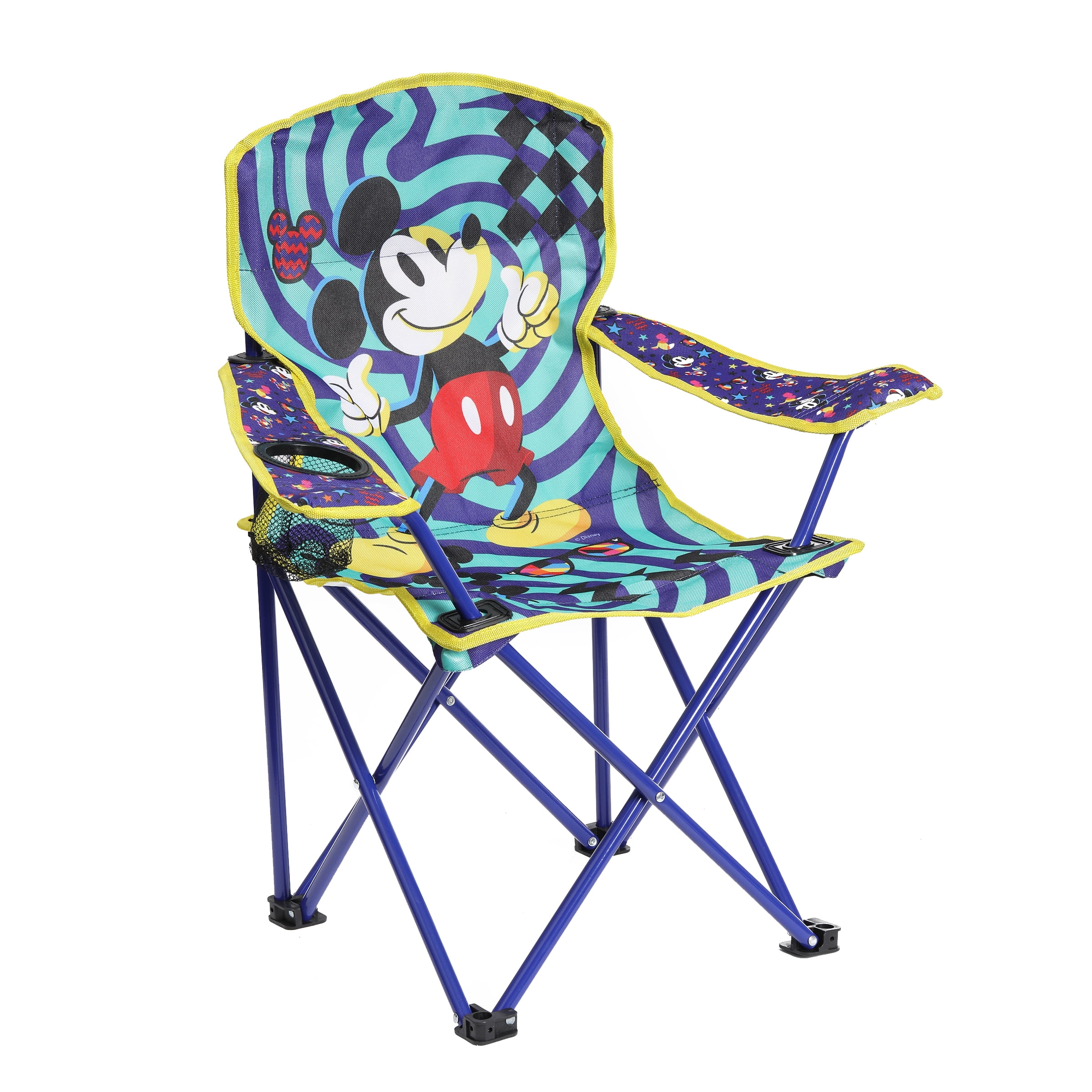 Danawares Chaise de camping Mickey Mouse pour jeunes avec porte-gobelet - Polyester