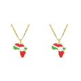 thumbnail image 2 of Maytalsory Collier Léger et Confortable avec Pendentif Africa Map Burundi 2Set, 2 of 6