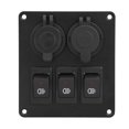 thumbnail image 4 of Adaptateur de Voiture, DC LED Panneau de Commutation ABS Matériau Ignifuge Vshortcircuit Surcharge Protection Voiture Répartiteur d'Alimentation pour Marine pour Voiture, 4 of 8