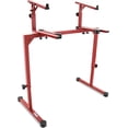 thumbnail image 1 of Pyle Universal Keyboard Heavy-Duty Electronic Organ Holder Rack Portable Piano Stand w/ 2nd Tier, Adjustable Height and Width, Rubber Discs PKST64, 1 of 5