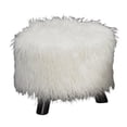 thumbnail image 1 of Riverbay Furniture Pouf en Peluche Blanc, 1 of 1