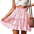 thumbnail image 2 of WRKEKC Jupes Mini pour Femmes, Jupes d'Été pour Femmes, Jupe Mi-Mollet Imprimée Décontractée de Mode pour Femmes, 2 of 8