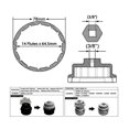 thumbnail image 3 of 64MM Oil Filter Cap Wrench Cup Socket Remover Tool for Toyota for Lexus 14 Flutes, 3 of 4