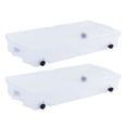 thumbnail image 1 of Rubbermaid Boîtes de Rangement sous le Lit de 70 Qt à Roulettes avec Couvercles à Charnières (Lot de 2), 1 of 11