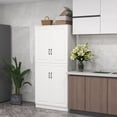 thumbnail image 2 of HOMCOM 71" Kitchen Pantry with 4 Hinged Doors and Adjustable Shelves, 2 of 10