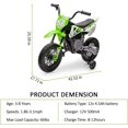 thumbnail image 4 of EastVita Vélo Électrique 12V, Moto pour Tout-Petit avec Roues Stabilisatrices, Vert, 4 of 7