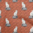 thumbnail image 1 of oneOone Polyester Spandex Orange Fabric Animal Cat With Text Texture Fabric For Sewing Printed Craft Fabric By The Yard 56 Inch Wide, 1 of 4