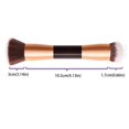 thumbnail image 3 of 1 PCS Double Head Makeup Brush, Wooden Handle, Skin-Friendly Material, for Foundation/Powder/Eye Shadow, 3 of 8