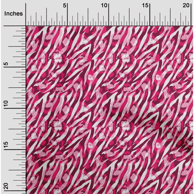 oneOone Rayon Magenta Fabric Animal Skin Sewing Material Print Fabric By The Yard 56 Inch Wide-P18
