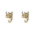 thumbnail image 3 of Wweixi Coat Hooks Easy To Install And Wide Application For Added In Daily Life Gold (rhino) 2Set, 3 of 6