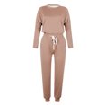 thumbnail image 4 of FAIWAD Ensemble 2 Pcs pour Femme Chandail à Manches Longues à Col Rond et Pantalon de Jogging Long Survêtement Décontracté, 4 of 5