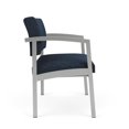 thumbnail image 2 of Pemberly Row Chaise Bariatrique pour Réception et Salle d'Attente - Acier Argenté / Bleu, 2 of 5