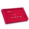 thumbnail image 2 of Velvet Jewelry Box 7 Slots,  Earring Studs Tray Showcase Earrings Display Jewelry Organizer Display Box Cufflinks Storage Tray Case Holder Organizer, 2 of 8
