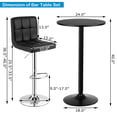 thumbnail image 2 of Gymax 3PCS Pub Table Set 24'' Round Bar Table & 2 Adjustable Bar Stools Black, 2 of 10