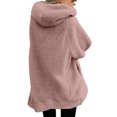 thumbnail image 4 of Manteau Cardigan à Capuche Zippé Surdimensionné pour Femmes avec Poche, 4 of 9