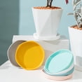 thumbnail image 3 of Trayknick Sturdy Durable Pot Tray Multi Colors Thickened Plastic Plant Pot Saucer for Garden Aqua, 3 of 13