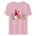 thumbnail image 4 of Meichang T-Shirt de la Saint-Valentin pour Femmes, Mignon T-Shirt à Imprimé Cœur, Manches Courtes, Col Rond, Hauts Mignons, Coupe Ample, T-Shirts de Fête, Saint-Valentin, 4 of 6