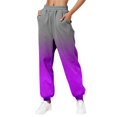 thumbnail image 3 of Womens Gradient Sweatpants Casual Loose Trousers With Pockets High Waist Pants, 3 of 3