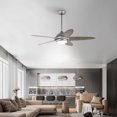 thumbnail image 2 of Patiojoy 52" Ceiling Fan with Light and Remote Control Indoor Modern Ceiling Fan with Quiet Reversible ETL Motor Silver, 2 of 10