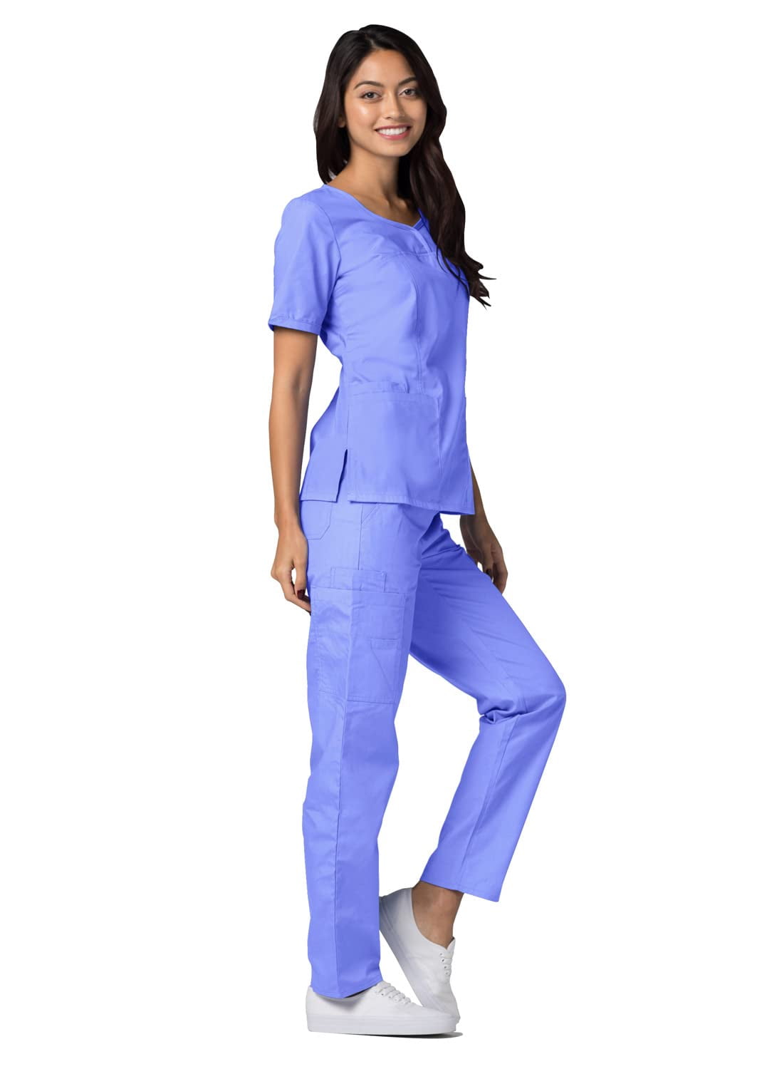 Adar Uniformes Médicaux Universels pour Femmes - Haut de Sarrau à Encolure en V