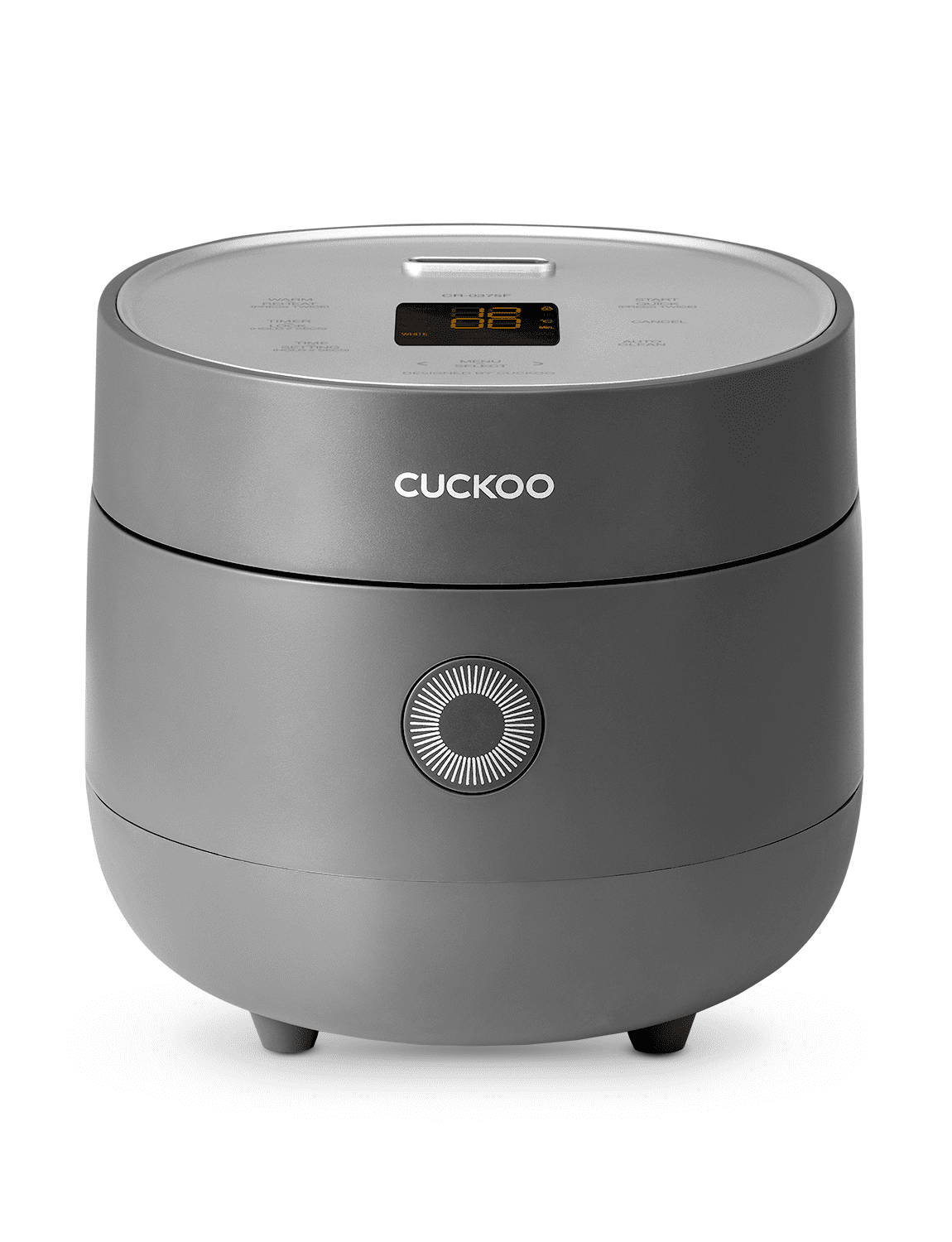 CUCKOO CR-0375FG 3 Cup (Uncooked) / 6 Cup (Cooked) Micom Rice Cooker & Warmer with Nonstick Inner Pot, 10 Menu Modes, LCD Display, Fuzzy Logic Tech, Auto Clean (Gray)