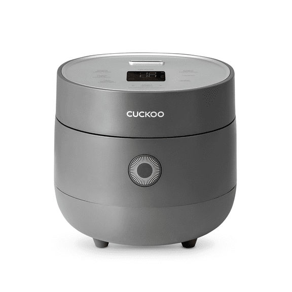 CUCKOO CR-0375FG 3 Cup (Uncooked) / 6 Cup (Cooked) Micom Rice Cooker & Warmer with Nonstick Inner Pot, 10 Menu Modes, LCD Display, Fuzzy Logic Tech, Auto Clean (Gray)