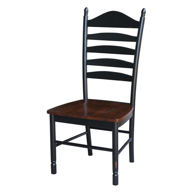 International Concepts Chaise Haute en Ébène Vieilli (Lot de 2)