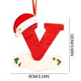 thumbnail image 2 of Agiferg Noël Petit Chapeau Rouge Lettre Pendentif DIY Nom Inscriptible 26 Lettre Pendentif 5PCS, 2 of 4