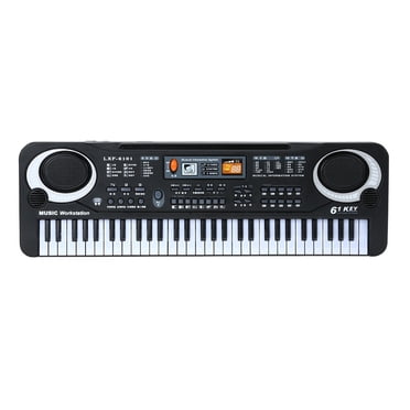Clavier Électronique Numérique Noir à 61 Touches, Tableau de Touches, Piano Électrique, Cadeau pour Enfants, Instrument de Musique