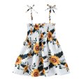 thumbnail image 1 of Robe d'Été pour Filles Été Bébé Filles Robe Sans Manches à Bretelles Imprimé Graphique Vêtements pour Enfants, 1 of 9