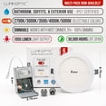 thumbnail image 2 of LUMINEPTIC 6 Inch 50 Pack 5CCT Dimmable Slim Recessed LED Pot Lights, Selectable Colors, Bathroom & Damp Locations, 2 of 6
