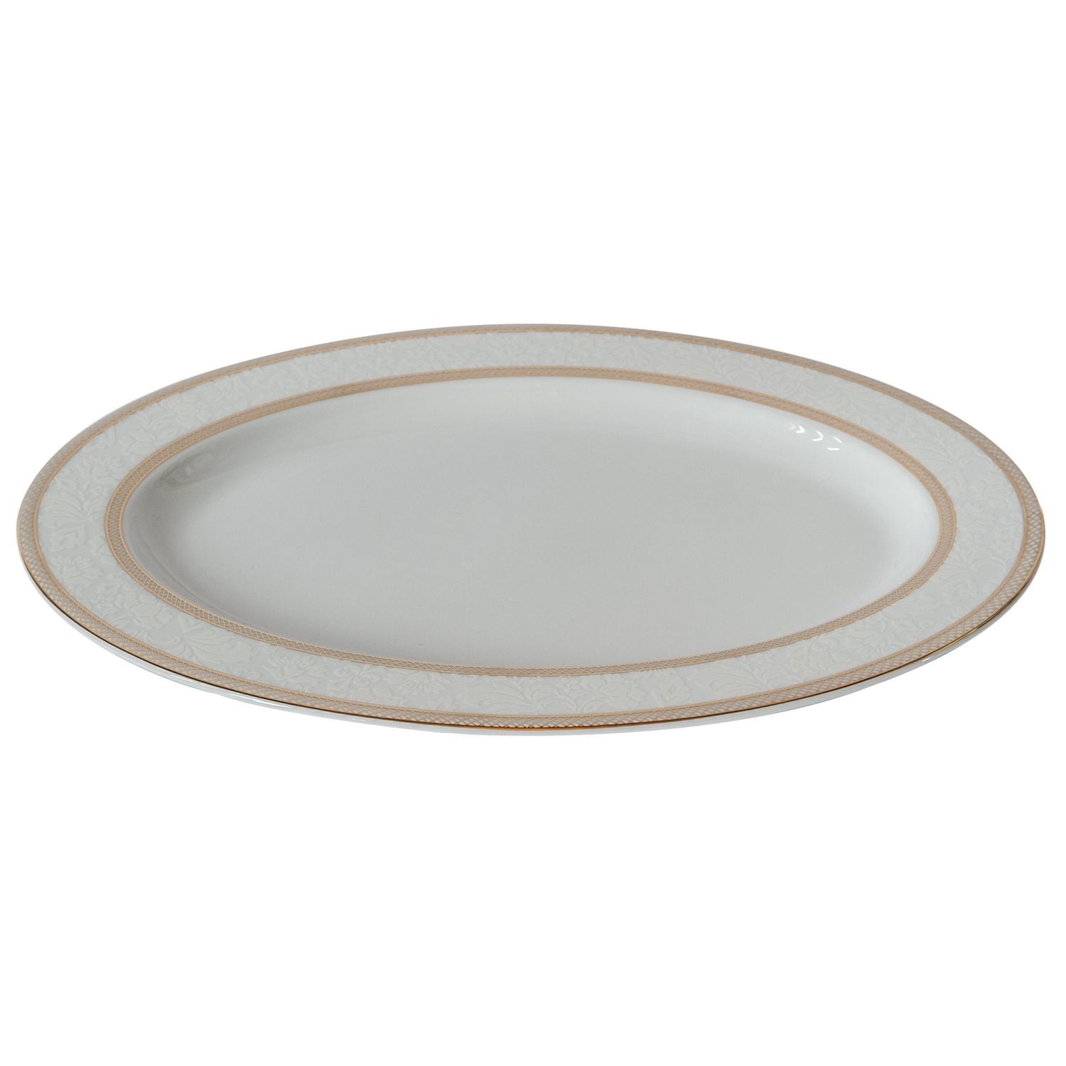 Floral Lace Gold Platter 35 cm
