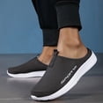 thumbnail image 2 of Womens Mens Breathable Mesh Slip on Mules Walking Sneakers Open Back Knit Non Slip Flats Shoes, 2 of 4