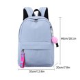 thumbnail image 3 of Girl School Backpack Lightweight School Bag Student Backpack with Pompom Pendant, 3 of 4